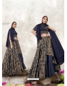 Navy Blue Designer Wedding Wear Lehenga Choli