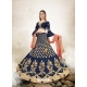 Navy Blue Designer Wedding Wear Lehenga Choli