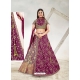 Medium Violet Designer Wedding Wear Lehenga Choli