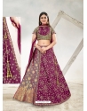 Medium Violet Designer Wedding Wear Lehenga Choli