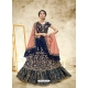 Navy Blue Designer Wedding Wear Lehenga Choli