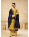 Yellow Designer Party Wear Heavy Faux Georgette Salwar Suit