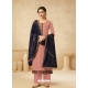 Dusty Pink Designer Party Wear Heavy Faux Georgette Salwar Suit