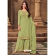 Green Designer Party Wear Faux Georgette Salwar Suit