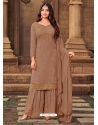 Copper Designer Party Wear Faux Georgette Salwar Suit