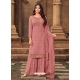 Old Rose Designer Party Wear Faux Georgette Salwar Suit