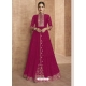 Rose Red Designer Wedding Wear Real Georgette Anarkali Suit