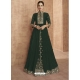 Dark Green Designer Wedding Wear Real Georgette Anarkali Suit
