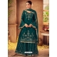 Teal Designer Party Wear Chinon Salwar Suit