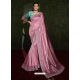 Pink Designer Wedding Wear Silk Sari