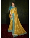 Corn Designer Wedding Wear Silk Sari