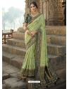 Green Designer Wedding Wear Fancy Silk Sari
