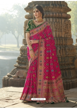 Rani Designer Wedding Wear Fancy Silk Sari