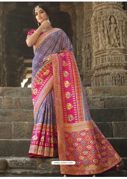 Pigeon Designer Wedding Wear Fancy Silk Sari