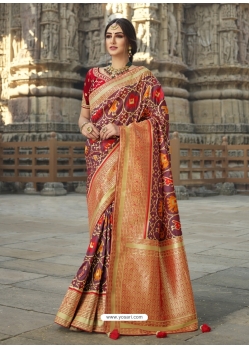 Multi Colour Designer Wedding Wear Fancy Silk Sari
