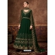 Dark Green Designer Wedding Wear Real Blooming Georgette Anarkali Suit