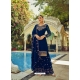 Royal Blue Designer Georgette Wedding Sharara Suit