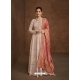 Dusty Pink Designer Real Georgette Wedding Palazzo Suit