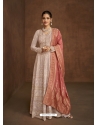 Dusty Pink Designer Real Georgette Wedding Palazzo Suit