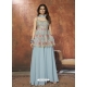 Aqua Grey Designer Readymade Wedding Sharara Suit