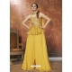 Yellow Designer Readymade Wedding Sharara Suit