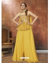 Yellow Designer Readymade Wedding Sharara Suit