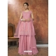 Pink Designer Readymade Wedding Sharara Suit