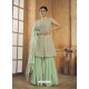 Sea Green Designer Readymade Wedding Sharara Suit