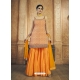 Orange Designer Readymade Wedding Sharara Suit