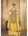 Yellow Designer Readymade Wedding Sharara Suit