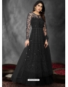 Black Designer Wedding Wear Premium Soft Net Anarkali Suit