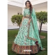 Aqua Mint Designer Wedding Wear Lehenga Choli