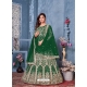 Forest Green Designer Wedding Wear Net Anarkali Suit