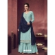 Sky Blue Designer Wedding Palazzo Suit