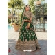 Dark Green Designer Bridal Wear Heavy Velvet Lehenga Choli