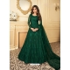 Dark Green Designer Wedding Wear Heavy Butterfly Net Anarkali Suit