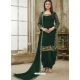 Dark Green Designer Wedding Embroidered Georgette Punjabi Patiala Suit