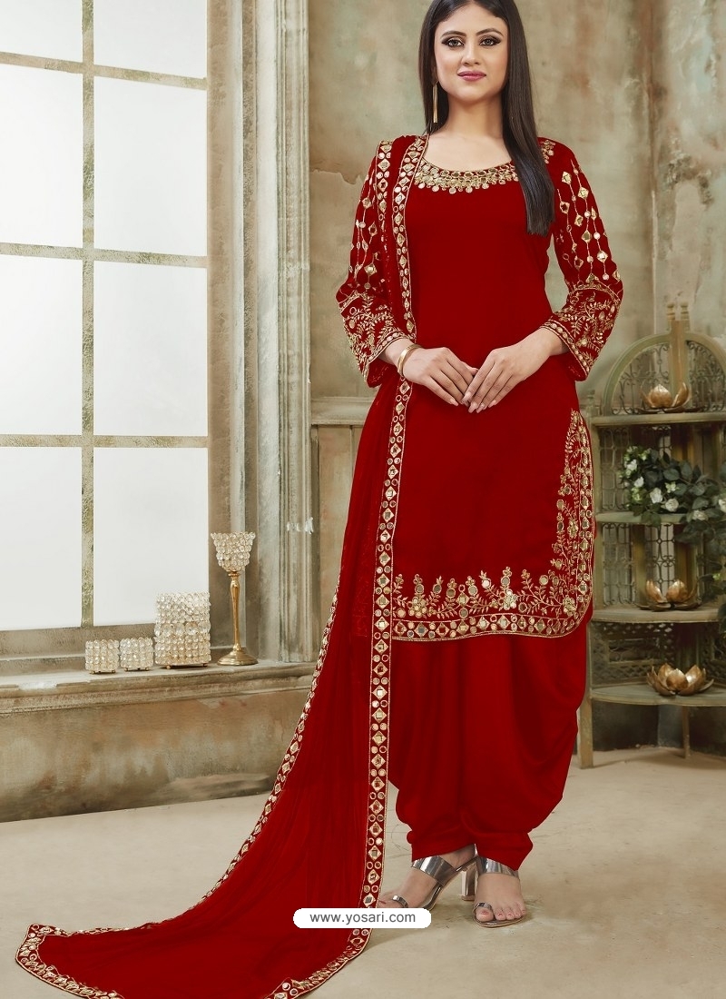 Red Color Bridal Salwar Suit | Maharani Designer Boutique