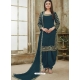 Teal Blue Designer Wedding Embroidered Georgette Punjabi Patiala Suit