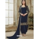 Navy Blue Designer Wedding Embroidered Georgette Punjabi Patiala Suit