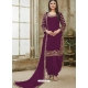 Purple Designer Wedding Embroidered Georgette Punjabi Patiala Suit