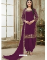 Purple Designer Wedding Embroidered Georgette Punjabi Patiala Suit