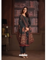 Dark Mehendi Designer Wedding Embroidered Chinon Palazzo Suit