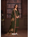 Mehendi Designer Wedding Embroidered Chinon Palazzo Suit