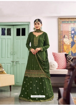 Mehendi Designer Wedding Embroidered Georgette Wedding Suit