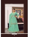 Sea Green Designer Wedding Embroidered Georgette Wedding Suit