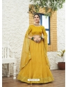 Yellow Designer Wedding Wear Lehenga Choli