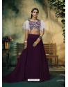 Purple Designer Wedding Wear Lehenga Choli