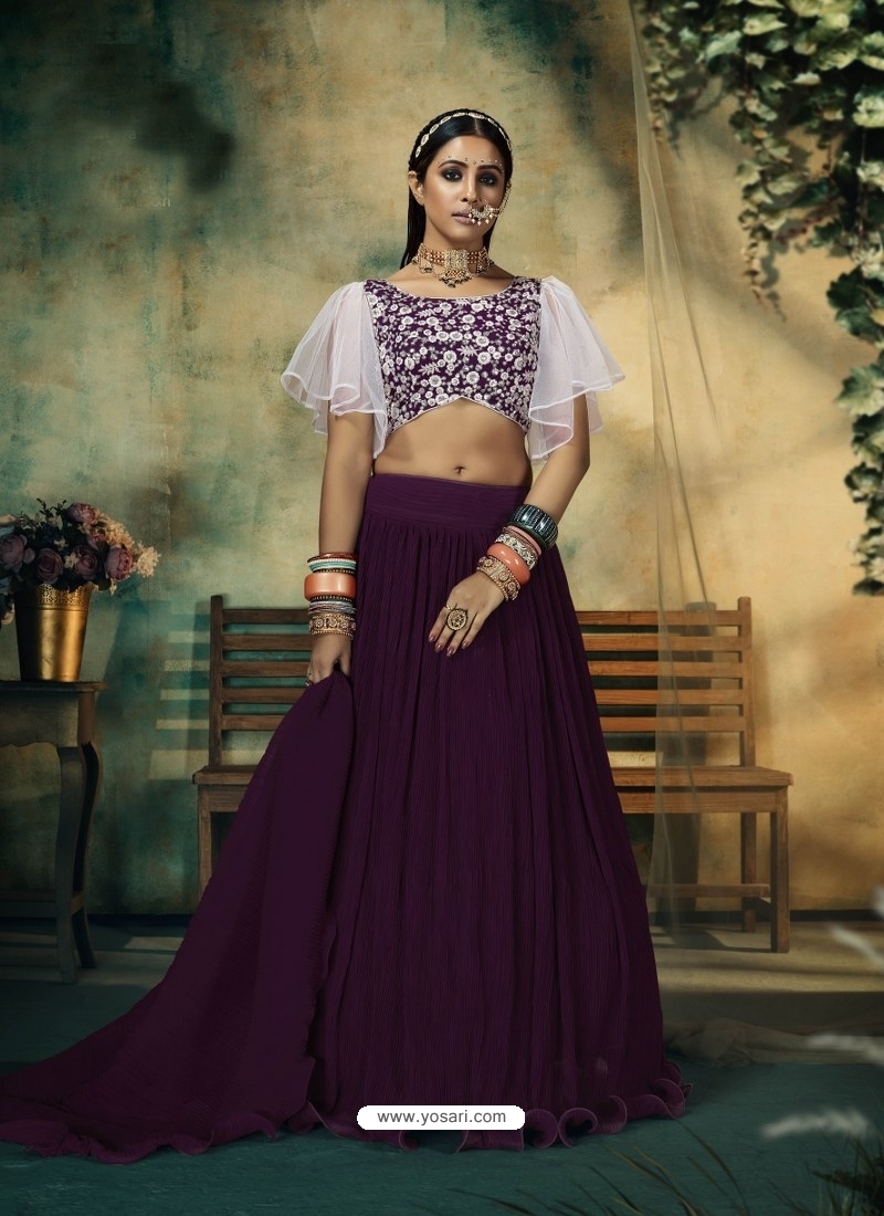 Buy Purple Designer Wedding Wear Lehenga Choli | Wedding Lehenga Choli