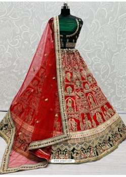 Red Designer Wedding Wear Lehenga Choli